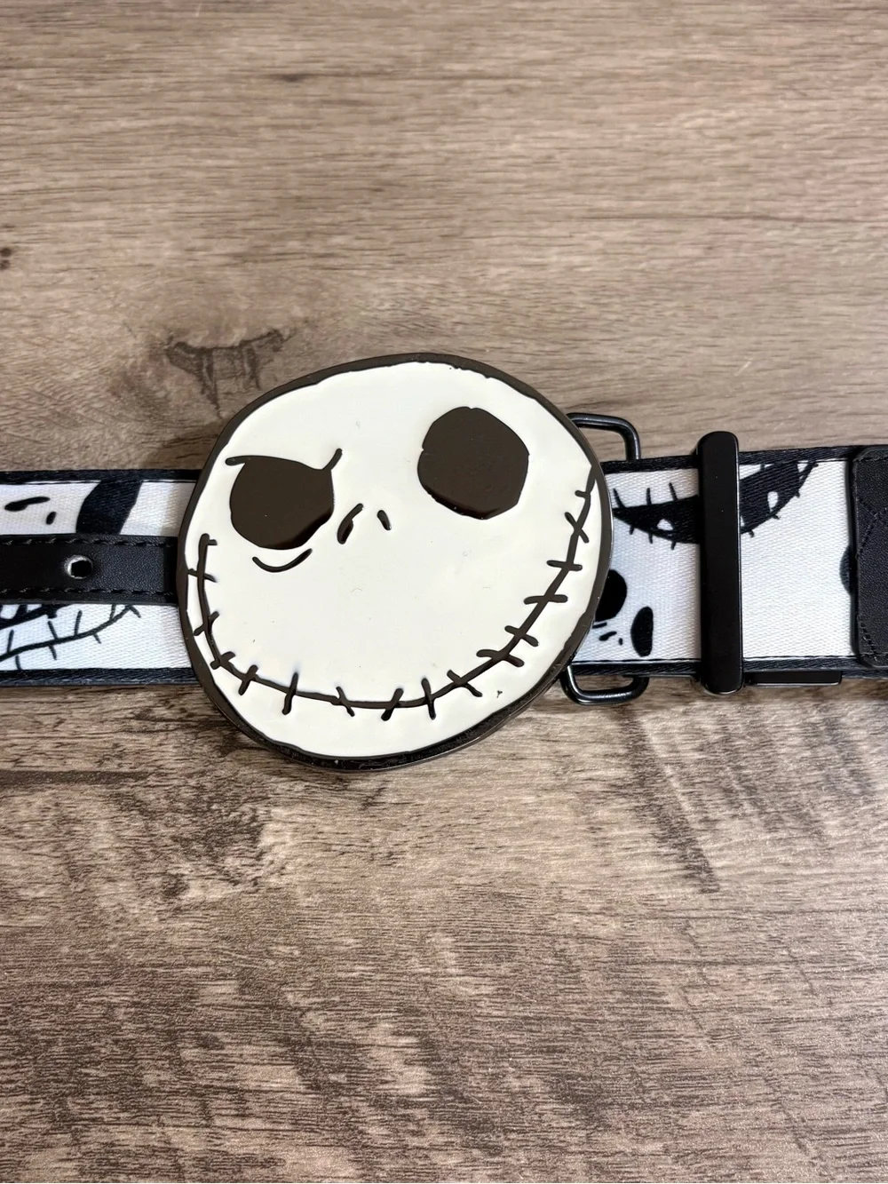 Men's BIOWORLD DISNEY Jack Skellington NIGHTMARE BEFORE XMAS Black & White BELT